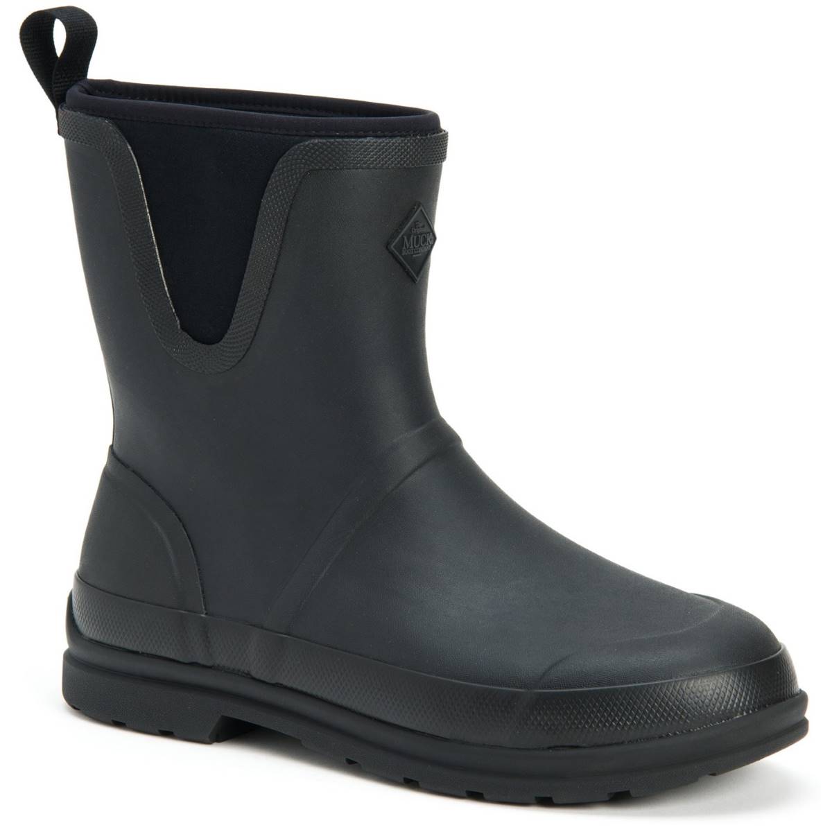 Muck Boots Originals Pull On Mid Black Mens boots OMM-000 in a Plain Rubber in Size 10